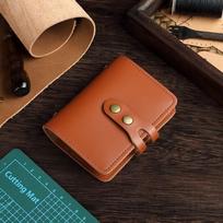 Retro High-capacity Card Case PU Leather Unisex Business Card Holder 30 Bits Card Bag Women kava