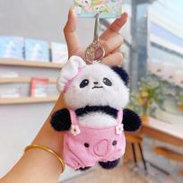 Cartoon Chef Panda Plush Keychain With Cute Design For Children And Collectors rožinė