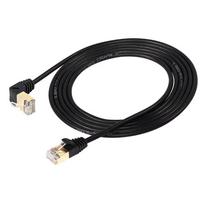 SinLoon Cat8 Ethernet 40Gbps 2000MHz Plug SFTP Cat8 RJ45 Connector Gaming LAN for Gaming Xbox Modem 90-degree Cable, High-Speed Cable, Gold-Plated