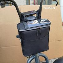 Elektrinės transporto priemonės vairo laikymo krepšys su didele talpa ir priekiniu užtrauktuku 27x25x11.5 cm juoda