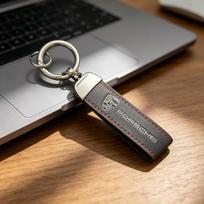 Suede automobilio emblemos raktų pakabukas Raktų žiedas Grandinėlės pakabukas Dovana Porsche Macan 911 718 Taycan Panamera Cayenne Boxster Cayman Lipdukas