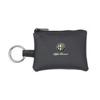 Leather Car Key Bag Coins Wallet Mini Card Pouch Auto Interior For Alfa Romeo 4C 159 166 Spider Giulia Giulietta 156 Mito 147 GT juoda