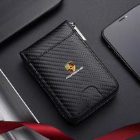 For Porsche Cayenne Panamera Macan 911 Taycan Boxster Cayman 918 Pajun Car Logo Men's Wallet Motor Vehicles Card Ticket Storage