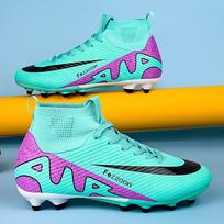 High-Top Mandarin Duck Football Shoes Broken Nails Lawn Spikes Boys And Girls Teen Students Training Shoes 33