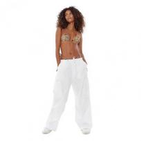 Retro Solid Loose Drawstring Trousers Casual Joggers Baggy Wide Leg Sweatpants Mid Waist Sporty Y2k Pants Unisex XS balta