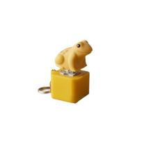Rechargeable Frog Keyboard Keyring Electronic Keychain  Office Leisure Entertainment geltona