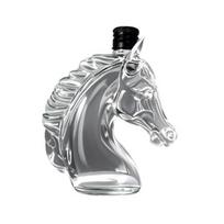 Horse Head Whiskey Decanter, 350ml 3D Novelty Glass Liquor Bottle for Home Bar Decor, Unique Gift for Horse & Whiskey Lovers, Dad Men