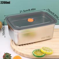 316 Stainless Steel Camping Lunch Box Sealed Bento Box Fresh-Keeping Box Refrigerators Fruit Box 2200/2800ML