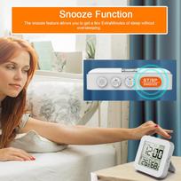 LCD Digital Display Hygrothermograph Humidity Meter Temprature Meter Multifunctional Clock Timer Recyclable Timing Two Sets of Alarms Clock