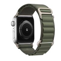 Straps for Apple watch Ultra 3 band 49mm 45mm 46mm 42mm 44mm 41 40mm Nylon Alpine bracelet correa iwatch Series 11 10 9 8 7 6 SE 38 40 41 S11-42mm žalia