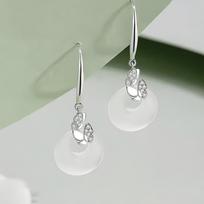 Elegant Lightweight Drop Earrings with Crystal Accents and Circular Pendant Design Suitable for Various Occasions and Daily Wear One Size balta