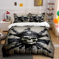 Skull, pirate hat, swords. Bedding sets Duvet cover sets Duvet covers Pillowcases(1 * Duvet Cover 2 * Pillowcases without duvet insert) 135x200cm