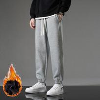 Y2k Korean Men Basic Blank Solid Baggy Joggers Running Sports Pants Trousers Casual Grey Jogging Pants for Men Drawstring Pants M