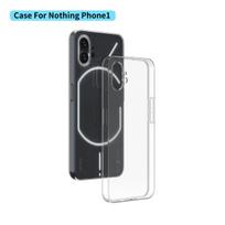 Neslystantis plonas skaidrus TPU minkštas telefono dėklas Nothing Phone 1 telefonui, smūgiams atsparus krištolinis skaidrus priglundantis dangtelis Nothing Phone1 telefonui for Nothing Phone 1 gryna