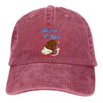 Yoshitomo Nara Damm It All Stuff Men Women Trucker Hat Distressed Denim Hats Cap Vintage Outdoor All Seasons Travel  Hat Adjustable raudona