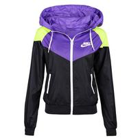 Nike Windrunner Laisvalaikio serija Madingas logotipas Universali striukė su gobtuvu Moteriškos striukės Juoda 545909-016 S