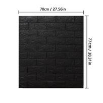 77cm*70m 3D tapetai Dekoracija Lipnūs Antikiniai Putplasčio plytų tapetai Svetainė Miegamasis Vandeniui atsparūs 3D sienų lipdukai 1pcs-77cmX70cm juoda