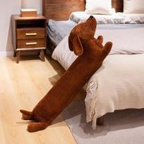 Animal dog long throw pillow plush toy shiba husky doll girl bed sleeping rag doll 110cm