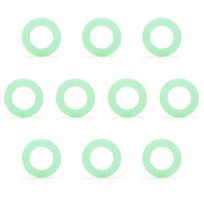 100 Pcs Silicone Tent Nail Luminous Ring Multifunctional Fluorescent Loop  Hiking Accessories Ground Nail Loop