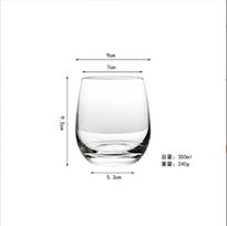 Vaso de vidrio transparente para whisky, taza de agua simple para el hogar y hotel