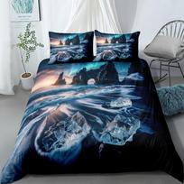 Running Snow Leopard Duvet Cover Set UK Single Double Queen US Twin Full King Size pkm Bed Linen Set 155x200cm