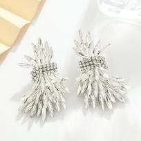 Exaggerated Wheat Drop Earrings Shaped Like Leaves Crystal Earrings Wing Earrings  Gift for Women balta