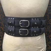 Retro Medieval Samurai Warrior Armor Role-Playing Belt tamsiai ruda spalva