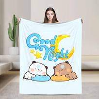 Soft BlanketGirls Boys Camping Bubu Dudu Flying Throw Blanket  Flannel Bedspread For Couch Chair Sofa Bed Fashion Sofa Bed Cover 75x90cm