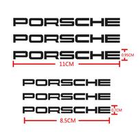 Automobilio lipdukas Stabdžių suportų lipdukas Etiketė Porsche logotipas Personalizuotas modifikavimo dekoratyvinis lipdukas Porsche Cayenne Panamera 6pc black