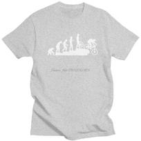 Funny Unisexs MTB Biker Evolution T Shirts Short Sleeves Cotton Tshirt Mountain Biking Downhill Tshirt Bicycle Tee Clothing Gift S