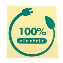 100% Elektrinio Automobilio Lipdukas Atsparus Vandeniui Vinilo Decalas 100% Elektrinio Automobilio Motociklo Aksesuarai žalia