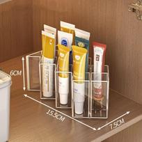 New with Multi-Compartment Ointment Organizer Box Plastic Transparent Cabinet Shelf Space Saving Cosmetics Storage Rack Home