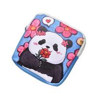 Cute Panda Sanitary Pads Bag Large Capacity Waterproof Period Bag Earphones Data Cable Storage Multi Function