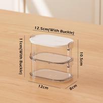 4pcs/Set Food-grade 2/3/4 Layers Spice Storage Box Stackable Multi-functional Spice Container Clear Seasoning Jar Picnic Camping