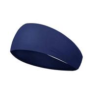 Sports Headbands Solid Color Elastic Non Slip Quick Dry Workout Fitness Yoga Unisex Hairband Sweatband Bandana Hair Accessories mėlyna