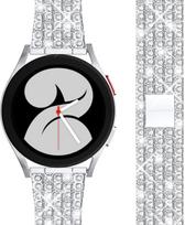 20mm 22mm Band for Samsung Galaxy Watch 4/5/6/pro/classic 43mm 47mm 45mm Metal Diamond bracelet correa HUAWEI GT 2e 3 pro strap Galaxy 4-4 classic sidabras