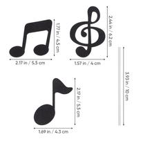 6Pcs Music Note Cake Toppers Glitter Paper Cupcake Decorations for Birthday Wedding Party Dessert Decoration Shiny Safe Reusable juoda