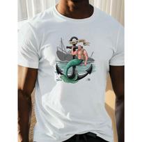 Men'S Graphic T-Shirt | Crew Neck, Muscle Siren and Anchor Design, All-Season Casual Top, Comfortable Fit, Short Sleeve, Bold Print, Beach Outfit S balta
