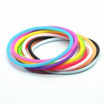 10 vnt. guminiai silikoniniai apyrankės punk roko guminiai apyrankės unisex apyrankė elastinė plaukų juostelė scrunchie apyrankė mados aksesuarai