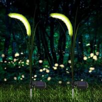 30W saulės LED šviestuvas lauko saulės energija maitinamas nendrinis šviestuvas LED spinduliuojantis šunelio uodegos vejos šviestuvas vilai sodui kiemo šviestuvas saulės energija 1PC bagged-30W black