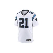 Nike X NFL Bendradarbiavimas Jeremy Chinn Carolina Panthers Raidžių Spausdinimo V formos iškirptės Trumpomis Rankovėmis Futbolo Marškinėliai Vyriški viršutiniai drabužiai Balti 67NM02PI9DF-SZ0 S
