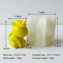 Alpine Cow Yak Turtle Unicorn Silicone Candle Mold Cartoon Animal Dragon Puppy Plaster Rein Molds Home Decoration Making