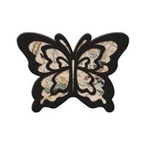 Floor Mat Butterflies Shape Water-Repellent Easy to Clean Bathroom Rug with Anti-Slip Base High-Density 40*60cm