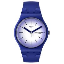 SWATCH Rugsėjo Kolekcija Kvarcinis Mechanizmas Atsparumas Vandeniui 30m Unisex Laikrodis 41mm Baltas Ciferblatas Plastikinis Laikrodžio Korpusas SUON716 White Dial gray