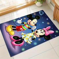 1pc. Mickey Mouse & Minnie Mouse Starry Night Home Office Chair Rug Outdoor Carpet Giftz041186 60cm by 90cm
