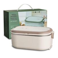 Double-Layer Electric Heating Bento Box - Portable Stainless Steel Lunch Box Stainless Steel 304 Liner