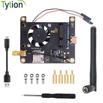Raspberry Pi 4B 4G LTE Wireless Communication HAT with Mini PCI-E and Cooling Fan Mini PCI-E Expansion Board Only, No 4G Module