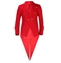 Colorful Medieval Punk Court Tailcoats for Stage Performance and Halloween XS