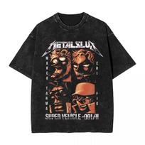 Classic Retro Game Metal Slug Graphic Print Peripherals TShirts High Streetwear Harajuku Cotton Unisex Women Loose Oversized Tees S