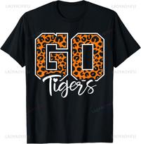 Tigers School Sports Fan Team Spirit Mascot Cute Heart TShirt Custom Printed Graphic T Shirts Unisexs Clothing Vintage Clothes S